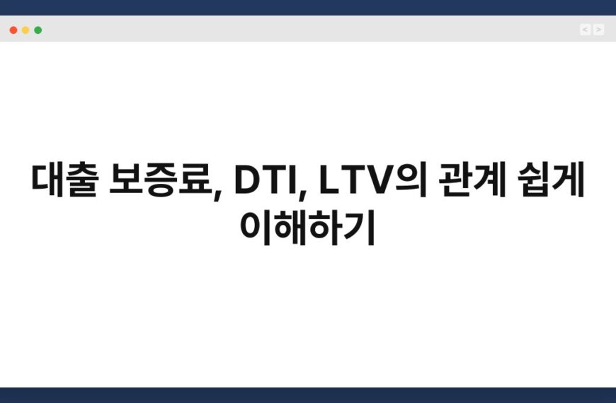 대출 보증료, DTI, LTV의 관계 쉽게 이해하기 6