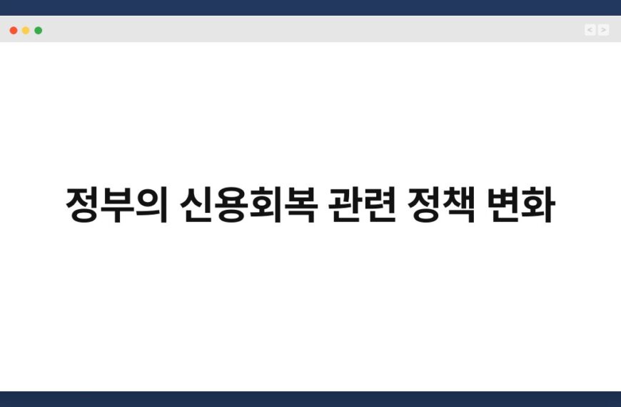 정부의 신용회복 관련 정책 변화 6